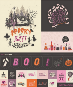 TISSU  patchwork Sweet'n Spookier  d' Art Gallery Fabric