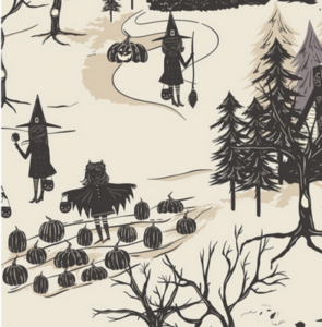 TISSU  patchwork Sweet'n Spookier  d' Art Gallery Fabric