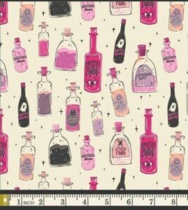 TISSU PATCHWORK    SPOOKY'N  WITCHY  par AGF Studio " Baie Magique Liquide "  prix: 22.50 euros le mètre