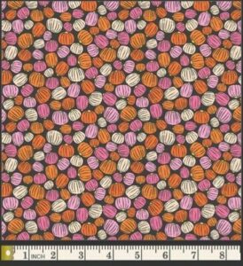 TISSU PATCHWORK    SPOOKY'N  WITCHY  par AGF Studio " Sculpture de citrouille "  prix: 22.50 euros le mètre