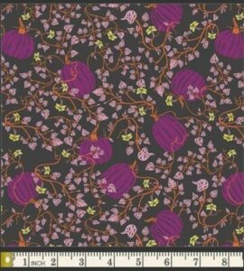 TISSU PATCHWORK    SPOOKY'N  WITCHY  par AGF Studio " Patch de citrouille profond "  prix: 22.50 euros le mètre