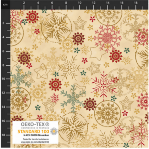 TISSU  patchwork  Frosty snowflake   de Stof Fabrics