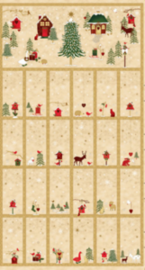 Panneau patchwork Frosty snowflake du calendrier de l'Avent de Stof Fabrics