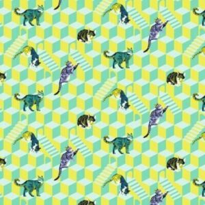 TISSU PATCHWORK  collection BESTIES de Tula Pink : Sitting Pretty .Meadow  prix: 22.80 mètre