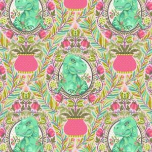 TISSU PATCHWORK  collection ROAR de Tula Pink : Tree Rex 8201-261 prix: 23,30 mètre