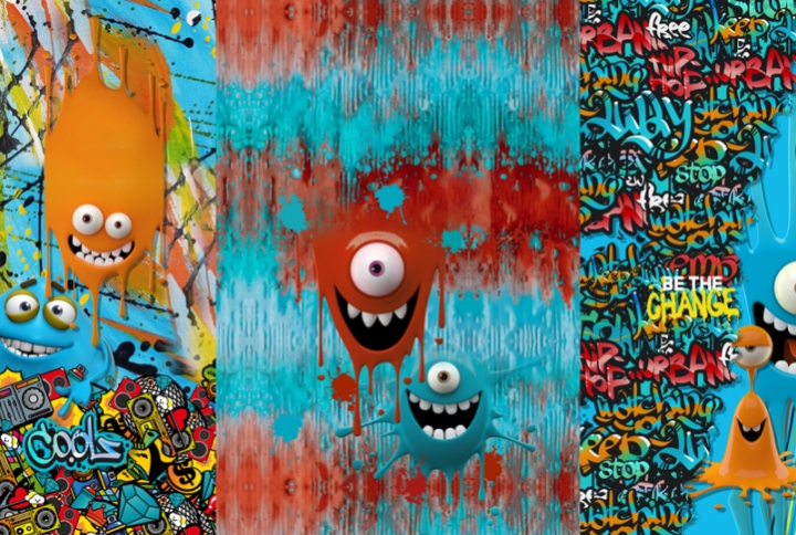 Panneau Stenzo thème: monstres