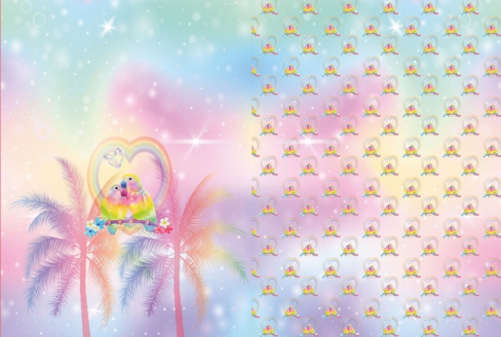 Panneau Stenzo thème: les inséparables