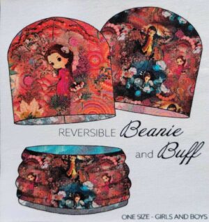 Panneau STENZO TEXTILES prêt à coudre bonnet et snood réversibles et unisexe en French Terry