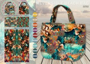 Sac réversible en panneau prêt à coudre de Stenzo Textiles thème Noël : 22312