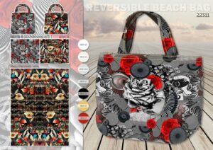 Sac réversible de plage en panneau prêt à coudre de Stenzo Textiles : 22311