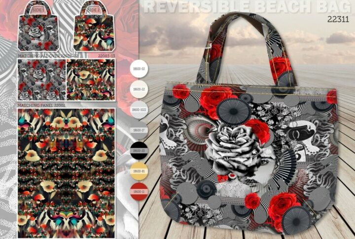 Sac réversible de plage en panneau prêt à coudre de Stenzo Textiles : 22311
