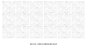 Loc cabin.Réf 218 - VUELO CIRCULAR 10x10 10X10.L'Atelier de Nadia