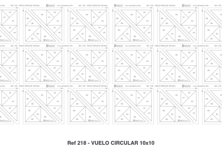 Loc cabin.Réf 218 - VUELO CIRCULAR 10x10 10X10.L'Atelier de Nadia