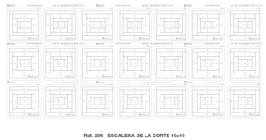 Log Cabin. Réf 206 - ESCALERA DE LA CORTE 10x10 10X10.L'Atelier de Nadia
