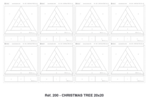 Log cabin. Réf 200 - CHRISTMAS TREE 20x20.L'Atelier de Nadia