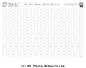 Panneau. Réf 402 - Panel HEXAGONO 2cm PUNTADA ESCONDIDA.L'Atelier de Nadia