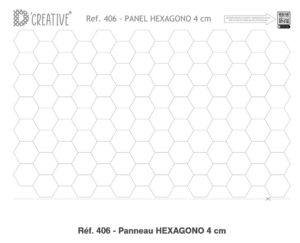 Panneau. Réf 406 - Panel HEXAGONO 4cm PUNTADA ESCONDIDA.L'Atelier de Nadia
