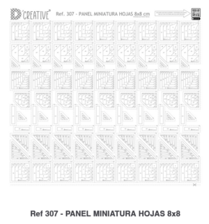 Panneau.Réf 307 - PANEL MINIATURA HOJAS 8x8 MINIATURAS.L'Atelier de Nadia