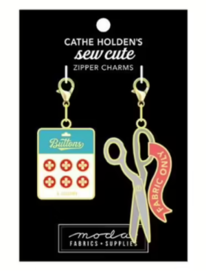 tirette pour fermeture éclair.Scissor Zipper Pulls by Moda 255CH102