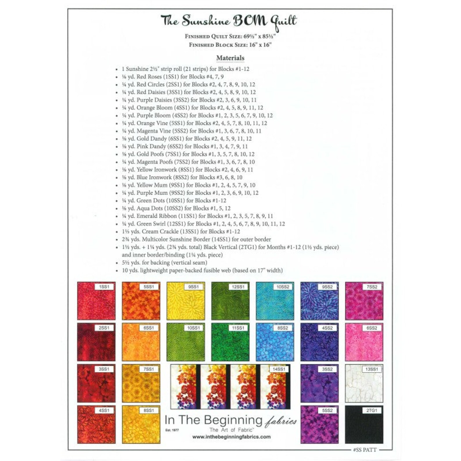 the sunshine bom quilt.L'Atelier.de.Nadia