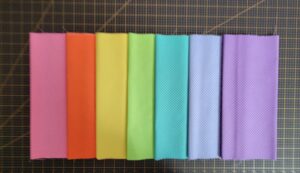 lot de 7 tissus True Colors On The Grid de Tula Pink