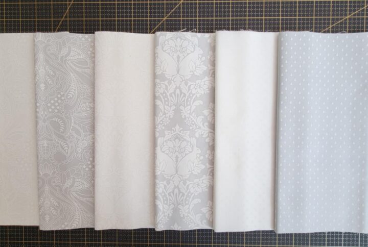 lot de 6 tissus True Colors Papers et Whisper de Tula Pink
