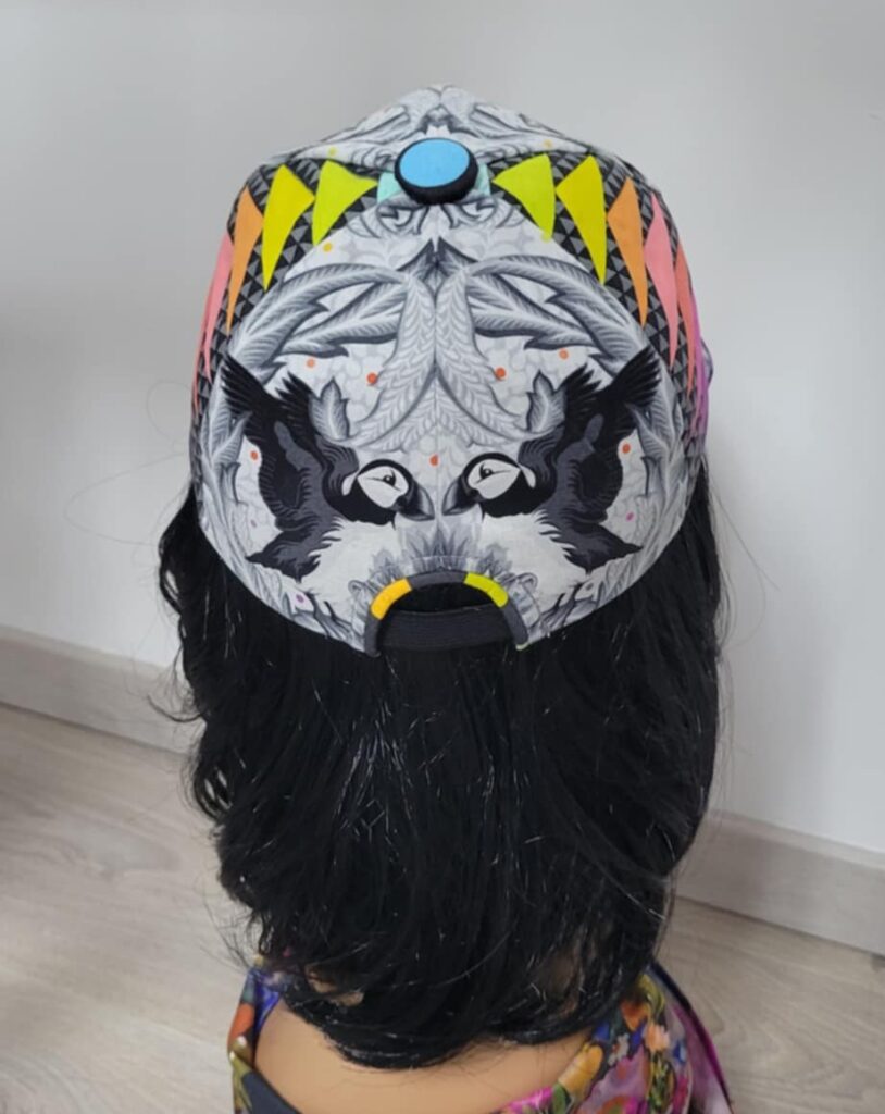 mes créations_casquette-tissus-Graywork_L'Atelier-de-Nadia_77130_Marolles-sur-Seine.Tula-Pink_