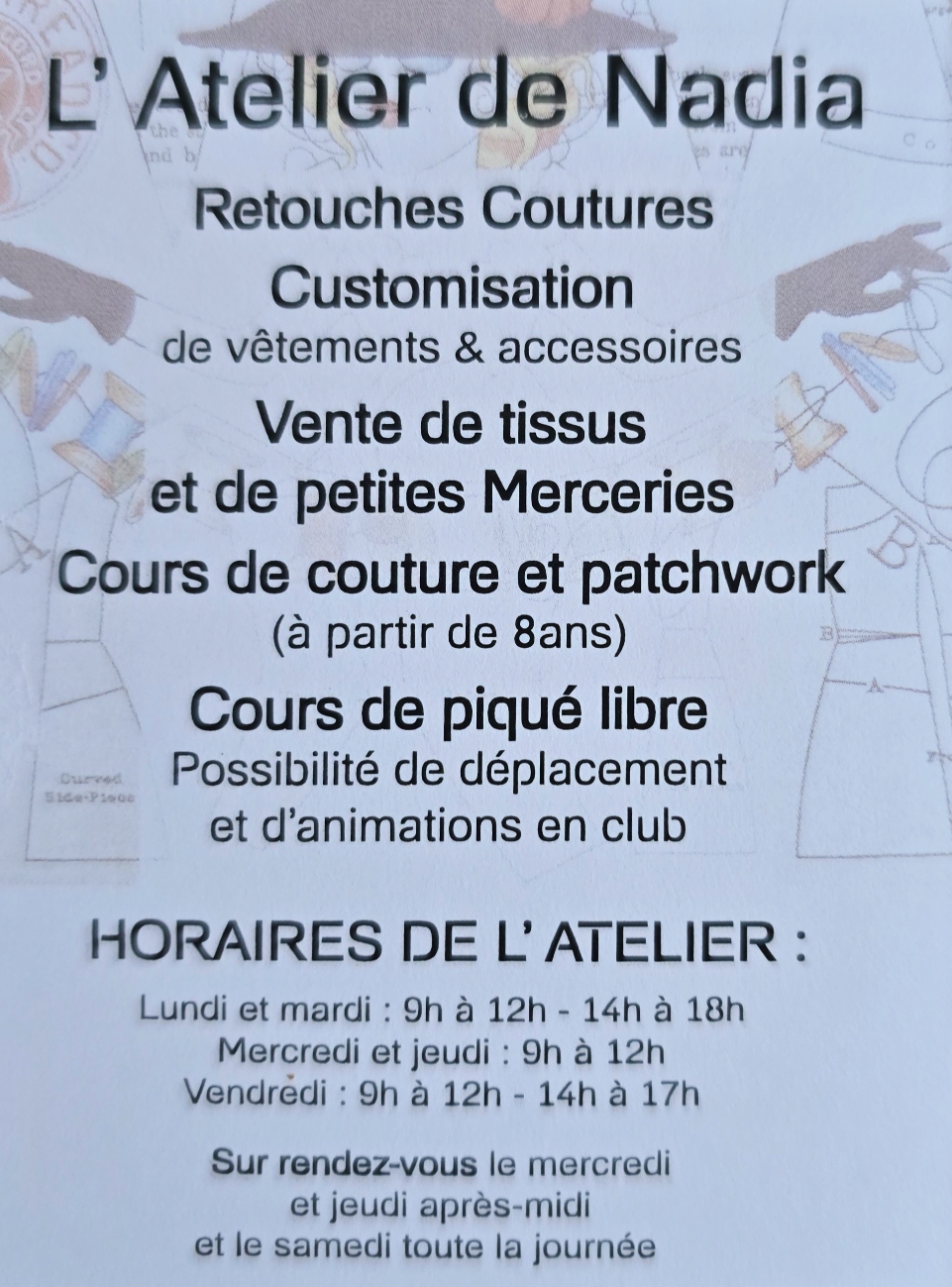 L'Atelier de Nadia_77130_Marolles sur Seine_les cours .