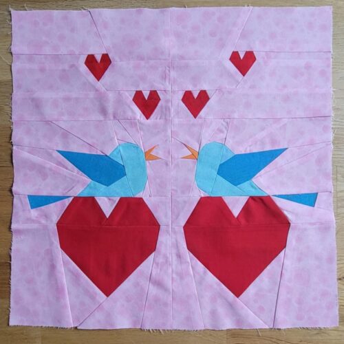 Mes créations : Bloc Tweet Hearts pour la Saint-Valentin.